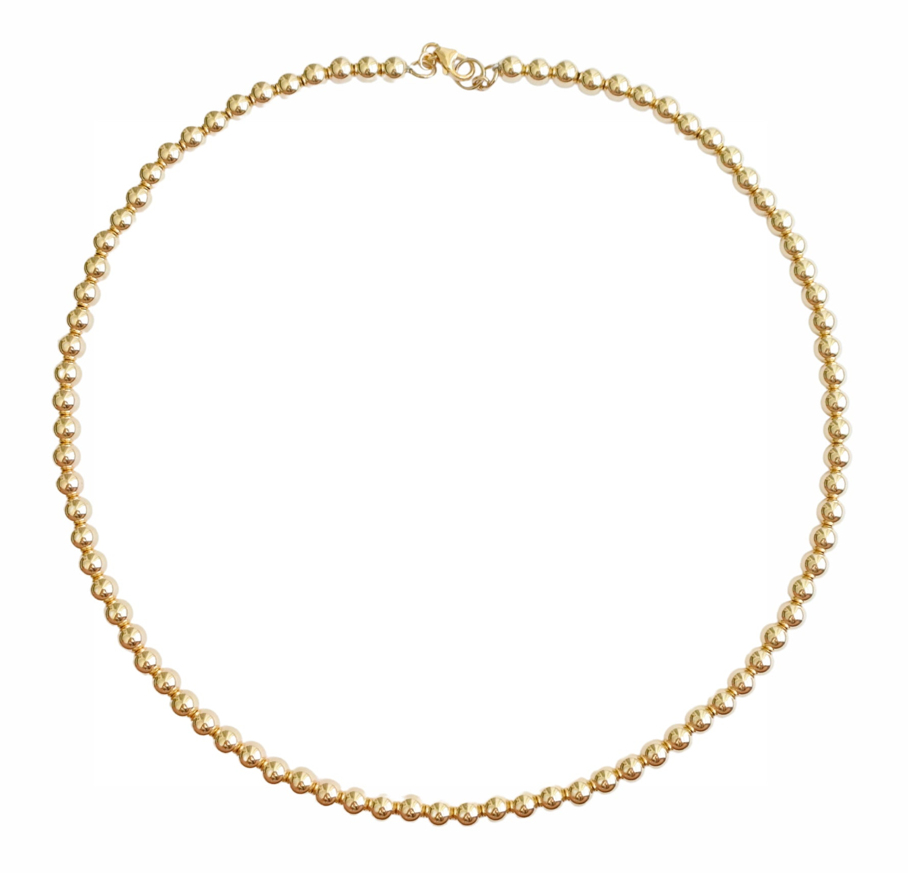 Big Bead Gold Necklace