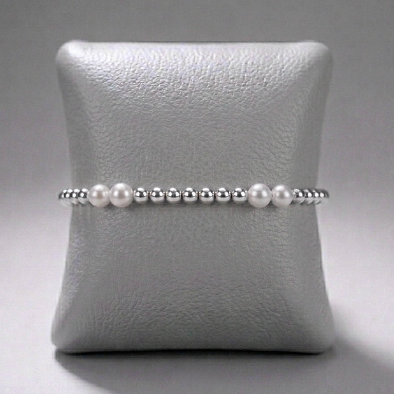 Pearl Balance Bracelet — Silver